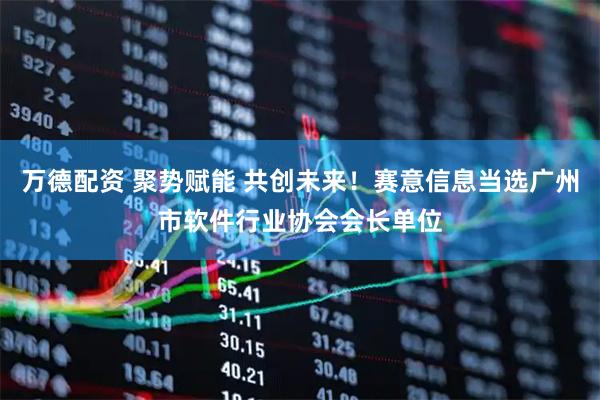 万德配资 聚势赋能 共创未来！赛意信息当选广州市软件行业协会会长单位